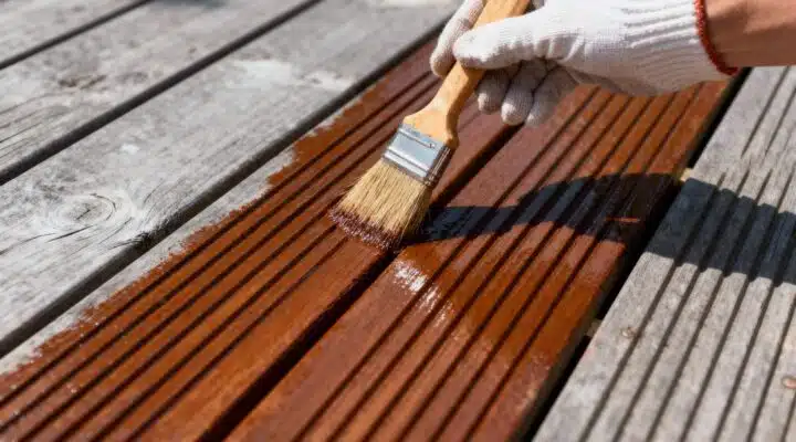 Onderhoud van houten terras met natuurlijke olie